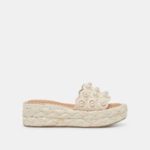 NEW DOLCE VITA women's caper pearl sandal in vanilla